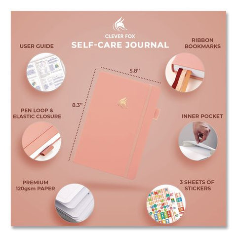 Self-care Journal, Undated 90-day Daily/weekly/monthly Format, Light Pink Cover, 8.3 X 5.8 Sheets
