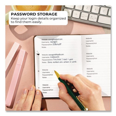 Password Book, Brown Cover