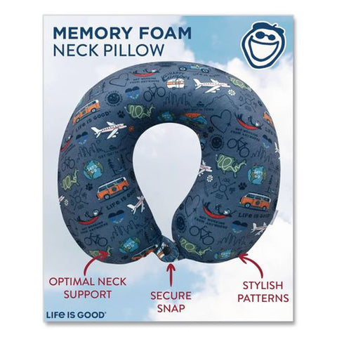 Neck Pillow, Multicolor Travel Print