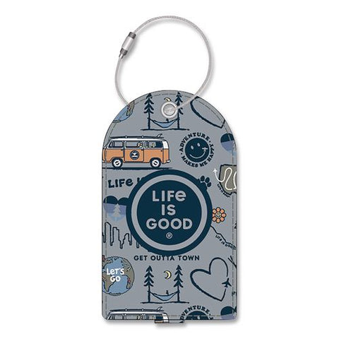 Luggage Tag, Vegan Leather, Multicolor, 2/pack