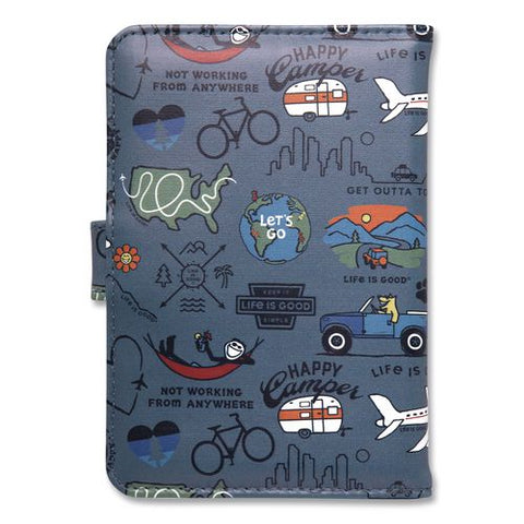 Passport Cover, 4.25 X 5.87, Vegan Leather, Multicolor Travel Print