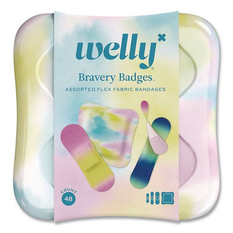 Bravery Badges, General Purpose, Fabric, Assorted Sizes/colors, 48/pack