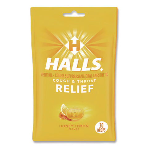 Relief Menthol Cough Suppressant - Oral Anesthetic, Honey Lemon, 30/pack