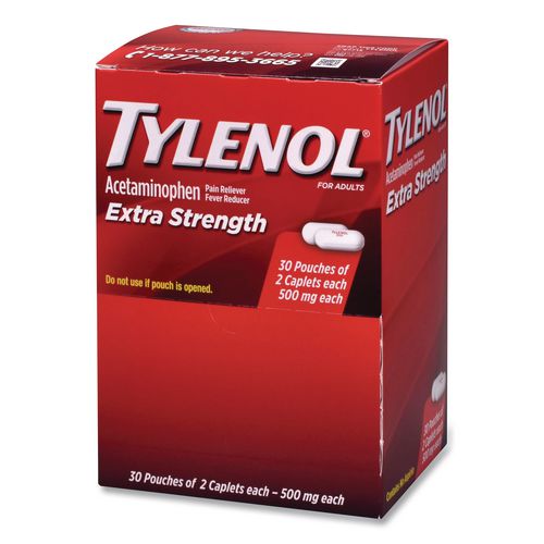 Extra Strength Caplets, Two-pack, 30/box