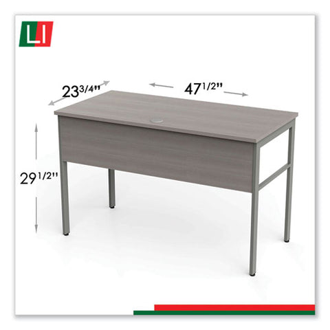 Urban Series Desk Workstation, 47.25" X 23.75" X 29.5", Ash