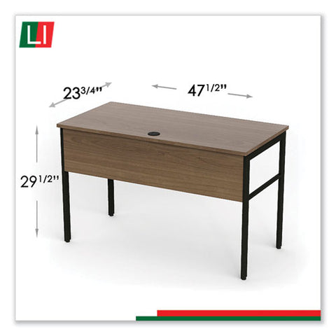 Urban Series Desk Workstation, 47.25" X 23.75" X 29.5", Natural Walnut