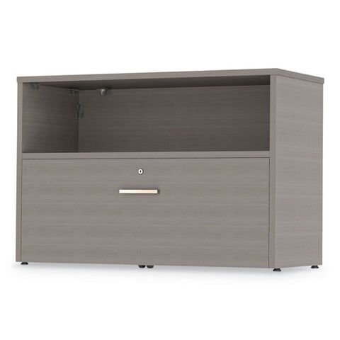 Urban 36" Credenza, Bottom Pedestal, 35.25w X 15.25d X 23.75h, Ash