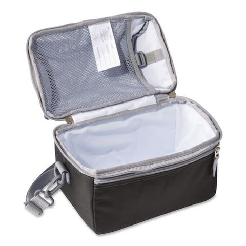Flip-top Insulated Lunch Box, 9 X 5 X 7, Black