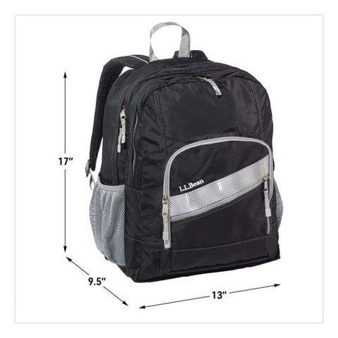 Deluxe Book Pack Backpack, 13 X 9.5 X 17, Black