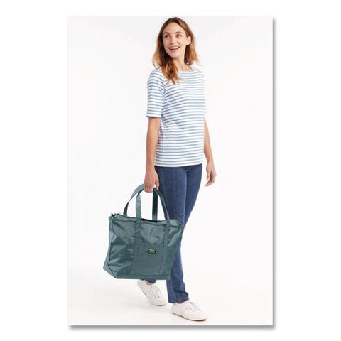 Large Nylon Everyday Lightweight Tote, 17" X 7.5" X 15", Soft Spruce