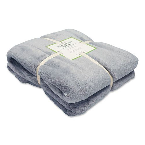 Wicked Plush Throw, 50 X 60, Cadet Blue