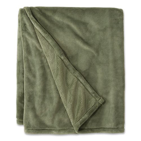 Wicked Plush Throw, 50 X 60, Deep Olive