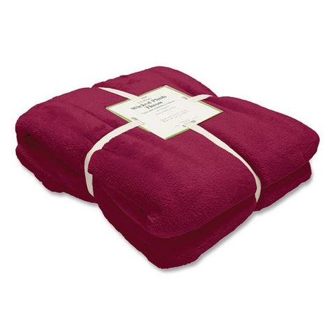 Wicket Plush Throw, 50 X 60, Mountain Red