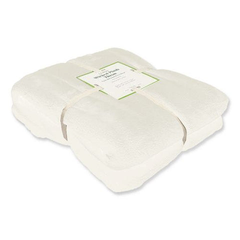 Wicked Plush Throw, 50 X 60, Antique White