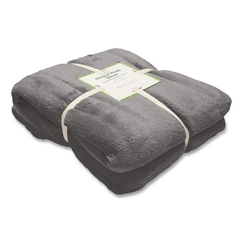 Wicked Plush Throw, 50 X 60, Charcoal Gray Heather