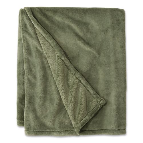Wicked Plush Throw, 60 X 80, Deep Olive