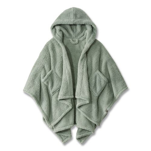 Cozy Sherpa Wearable Throw, 58 X 60, Silver Sage