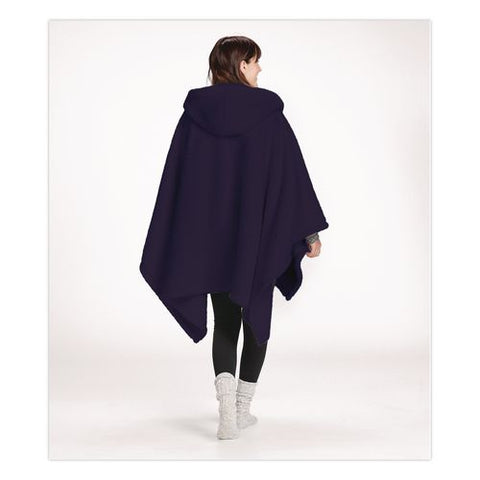 Cozy Sherpa Wearable Throw, 58 X 60, Navy
