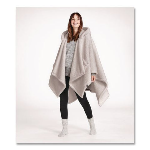 Cozy Sherpa Wearable Throw, 58 X 60, Gray