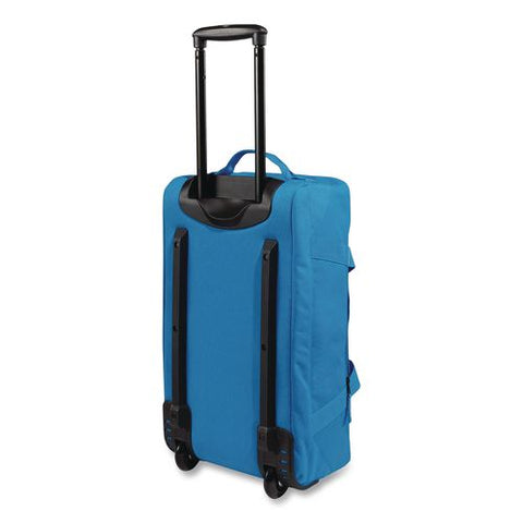 Adventure 22" Polyester Telescoping Carry-on Travel Duffel With Wheels, 22 X 12 X 9, Medium Blue