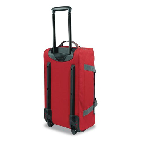 Adventure 22" Polyester Telescoping Carry-on Travel Duffel With Wheels, 22 X 12 X 9, Dark Red