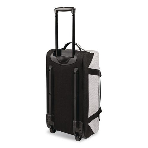 Adventure 22" Polyester Telescoping Carry-on Travel Duffel With Wheels, 22 X 12 X 9, Heather Gray Diamond