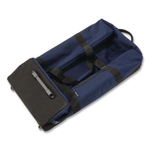 Adventure 22" Polyester Telescoping Carry-on Travel Duffel With Wheels, 22 X 12 X 9, Navy