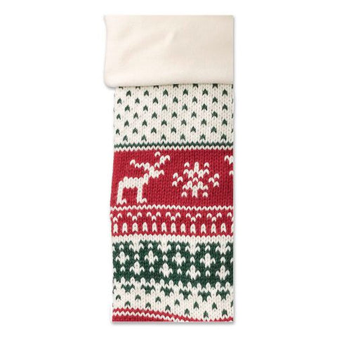 Fair Isle Christmas Stocking, 7.5 X 24, Red Fair Isle Print