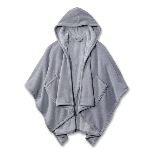 Cozy Chenille Wearable Throw, 60 X 58, Shadow Blue