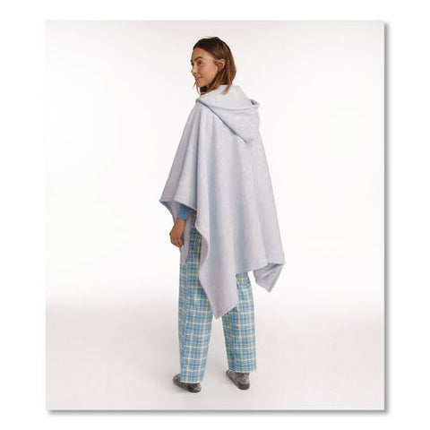 Cozy Chenille Wearable Throw, 60 X 58, Shadow Blue
