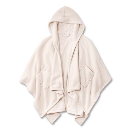 Cozy Chenille Wearable Throw, 58 X 60, Cream