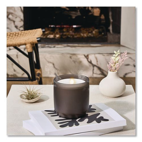 Aromatherapy Essential Oil Flameless Candle Diffuser, Fir Needle And Pine Scent Essential Oil, 5 X 5 X 5, Frosted Glass