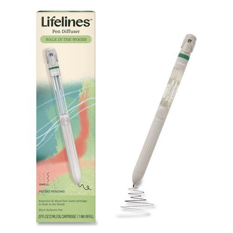 Essential Oil Blends Pen Diffuser, Walk In The Woods Scent, White