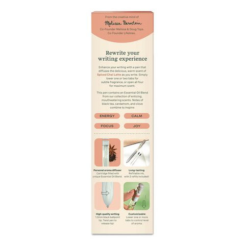 Essential Oil Blends Pen Diffuser, Spiced Chai Latte Scent, White