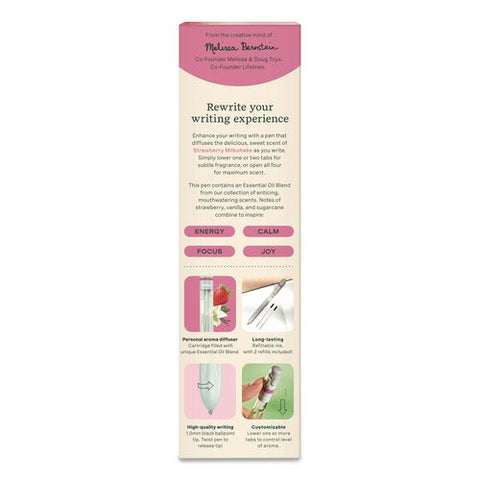 Essential Oil Blends Pen Diffuser, Strawberry Milkshake Scent, White