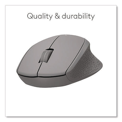 M330 Silent Plus Mouse, 2.4 Ghz Frequency/33 Ft Wireless Range, Right Hand Use, Gray