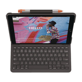 Slim Folio Plastic Keyboard Case For Ipad 7th, 8th Generation, Graphite