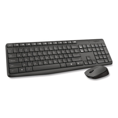 Mk235 Wireless Keyboard And Optical Mouse Combo, 2.4 Ghz Frequency, 33 Ft Wireless Range, Black