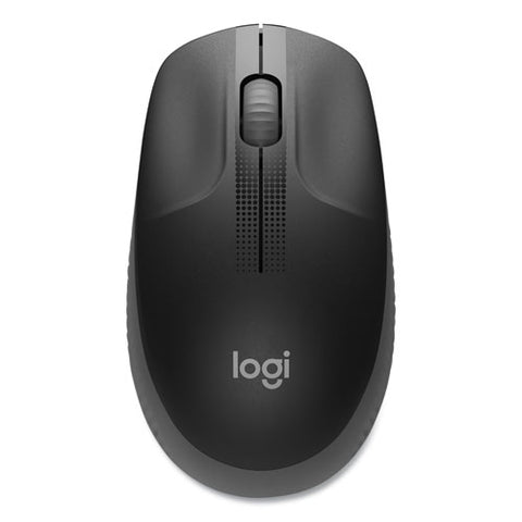 M190 Wireless Optical Mouse, 2.4 Ghz Frequency/33 Ft Wireless Range, Left/right Hand Use, Black/gray