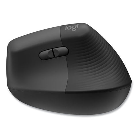 Lift For Business Vertical Ergonomic Mouse, 2.4 Ghz Frequency/32 Ft Wireless Range, Right Hand Use, Graphite