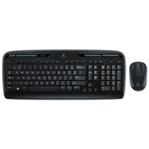 Mk320 Wireless Keyboard + Mouse Combo, 2.4 Ghz Frequency/30 Ft Wireless Range, Black