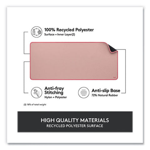 Studio Series Polyester Desk Mat, 27.5 X 11.8, Dark Rose