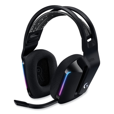 G733 Lightspeed Wireless Gaming Binaural Over The Head Headset, Black