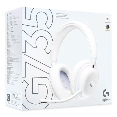 G735 Wireless Gaming Binaural Over The Head Headset, White