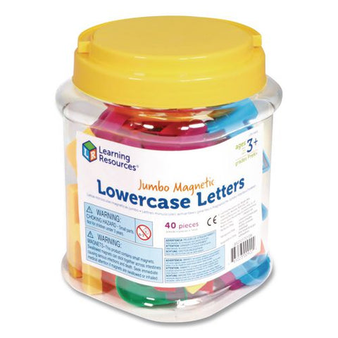 Jumbo Lowercase Magnetic Letters, 1.5" Tall, Assorted Color Characters, 40 Pieces