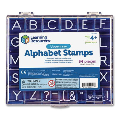 Uppercase Alphabet Stamps, 1", 34 Stamps