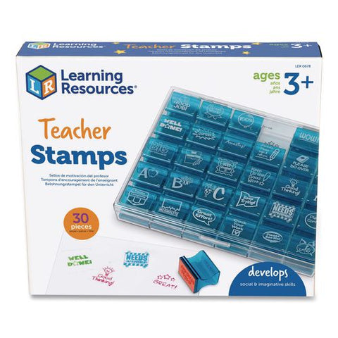 Teacher Stamps, Assorted Messages, 1.5" X 1.5", 30 Stamps