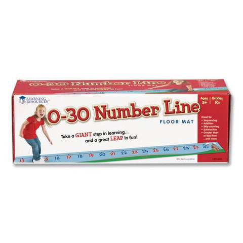 0-30 Number Line Floor Mat, Grades K To 5