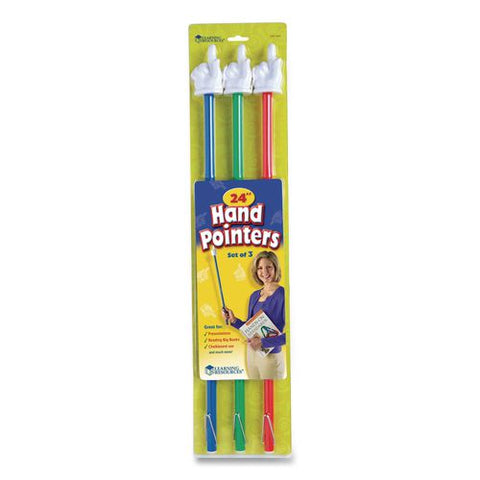 Hand Pointers, Assorted Colors, 3 Pointers