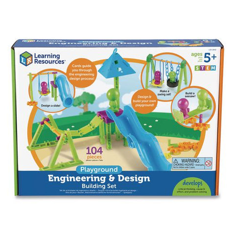 Playground Engineering And Design Building Set, Grades Pre-k To 1, 104 Pieces